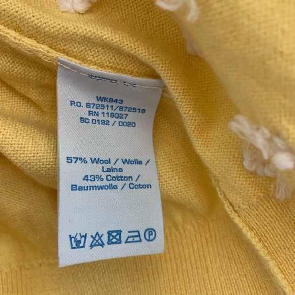 Boden French Knots Embroidered Wool Blend Lightweight Pullover Sweater Yellow - Picture 7 of 15